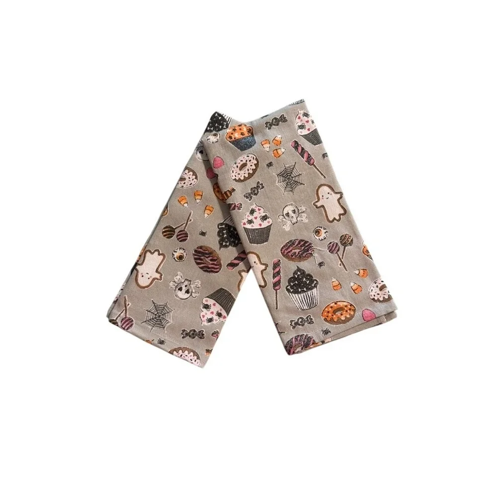 Isaac Mizrahi New York Halloween Kitchen Towels, Set of 2, Cotton‎